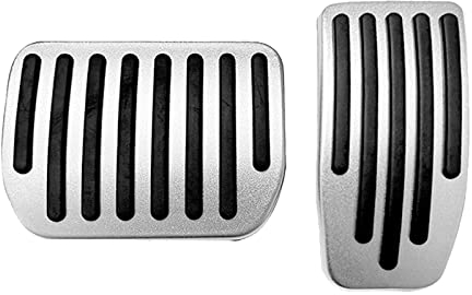 CTDMJ Model 3 Model Y Non-Slip Pedal Cover, Tesla Performance Pedals Model 3 and Model Y Accelerator and Brake Pedal Cover, Slip-Resistant Compatible with Tesla Model 3/Y, Silver