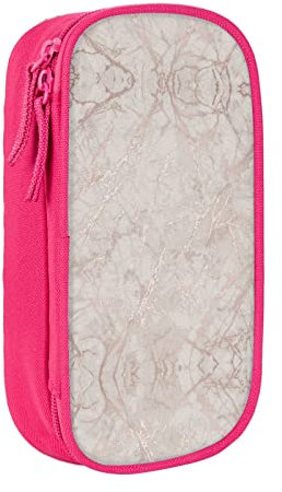 YTORA Rose Gold Marble Pencil Case Big Capacity Pen Pouch,Large Storage Pen Bag Durable 3 Compartment