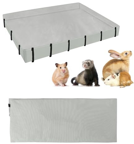 Lonepetu Wasserdichte Meerschweinchen-Käfig-Plane unten für C- und C-Gitter, Lebensraum, 91,4 x 61 cm, waschbar, Meerschweinchen, Käfig-Einsatz für Kaninchen, Hamster, Igel, Frettchen, kleine