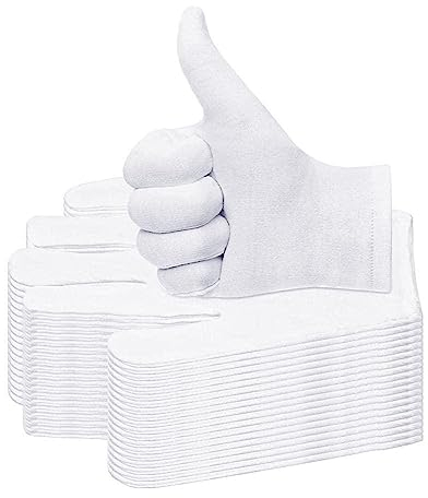 12 paia di guanti bianchi in cotone multiuso idratanti S-XL taglia N0G2