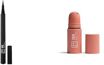 3INA MAKEUP - 3INA Simple Look Bundle - The 24h Pen Eyeliner 900 + The No - Rules Stick 369 - Für Natürliches und Leuchtendes Finish Make-Up Look- Vegan - Cruelty Free