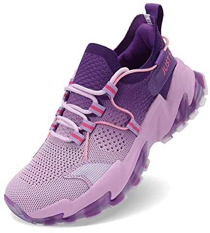 JUST SO SO Damen Laufschuhe Sneaker Sportschuhe Turnschuhe für Damen Sommer Atmungsaktive Wanderschuhe Tennisschuhe 36 EU