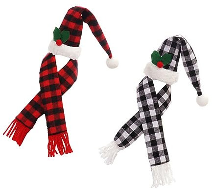 Gadpiparty Red Wine Bottle Cover Christmas Jumpers Knitted Sets for Table Accessories