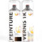 ipixline Kit Retouche Peinture Carrosserie Voiture - Bombe Aérosol Peinture Auto 400 ml, Vernis Brillant 1k 400 ml - Compatible avec Renault - Marron Glace D17