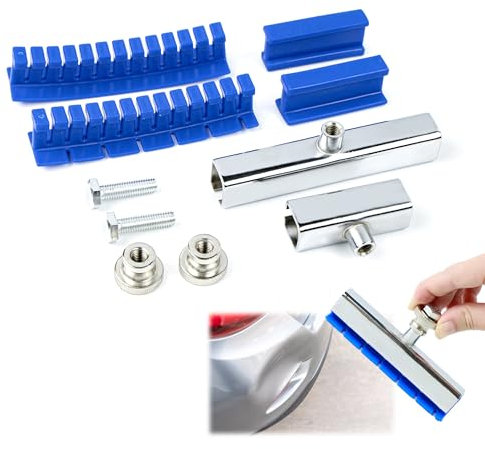 xtemtoamz Kit Ripara Ammaccature, Tirabolli per Carrozzeria, Kit Levabolli Auto Professionali, Tira Bolli da Carrozzeria, per la Riparazione delle Ammaccature dei Veicoli, Blu, 6 Pezzi