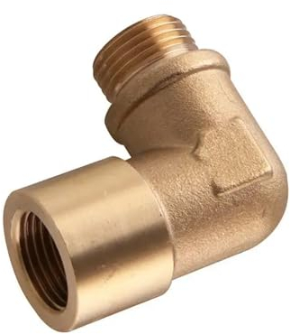 XKOEHXJ Lambdasonde 90 Grad Messing M18x1,5 O2 Lambda Sauerstoff Sensor Extender Spacer Adapter mit Dichtung Lambda Capteur O2
