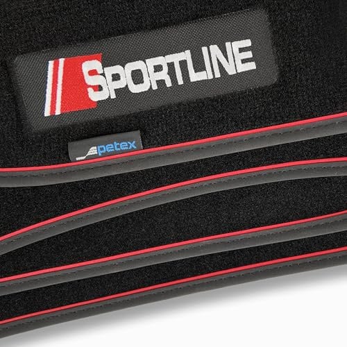 PETEX Auto Fussmatten Passform für Cupra Born ab 11/2021, Autoteppich Set in Velours - Dynamic, 4-teilig, schwarz
