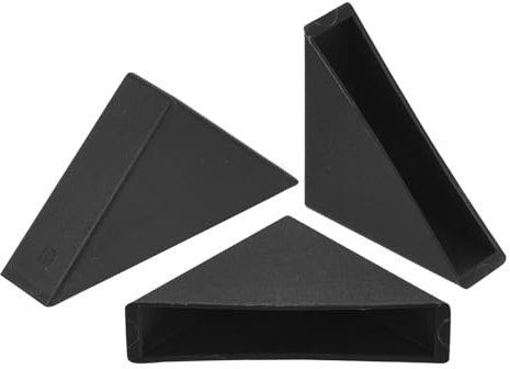 QUARKZMAN Eckenschutz Kantenschutz 10x50mm Dreiecksform Glas-Eckschützer Kissen 20 Stück Kunststoffeckschützer für Eckschutz von Glas, Spiegel, Fliesen, Schwarz