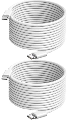 6m USB C to USB C Fast Charging Cable, TPE 60W Durable Charger Cable Compatible with iPhone 15 16, Samsung Galaxy, Google Pixel, MacBook, iPad, PS5, Nintendo Switch