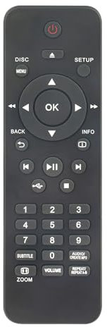 AULCMEET RC-5340Sostituisci il telecomando adatto per adatto per Philips DVD Player Recorder,È la migliore scelta di ricalcement per i tuoi vecchi o rotti telecomandi.