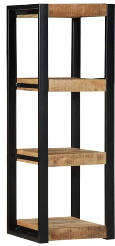 vidaXL Wandregal 35x35x100 cm Raues Massivholz Mango