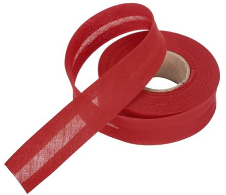 QUARKZMAN 25mm Einzelnes Schrägband aus Polyester, Nahtband zum Nähen Basteln Dekorationen DIY Handwerk(Weinrot9m)