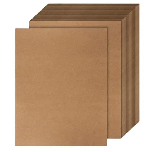 EKalgretrA Brauner Karton, 100 Blatt Karton, Druckerpapier, A6, Kraftpapier, perforierter Karton, blanko, bedruckbare Visitenkarten for Heimwerker Geschenkpapier Natur