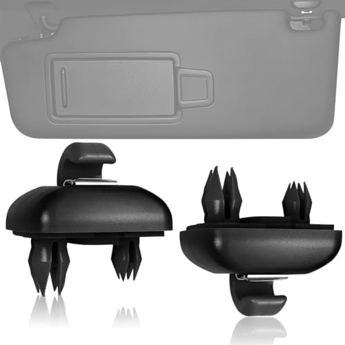 DWFEYOI 2 Clips Soporte de Gancho para Parasol Auto de Repuesto, Parasol Reemplazo Clip,Clip para Visera de Coche Compatible con A1 A3 A4 A5 Q3 Q5 (8E0 857 562) A7 B6 B7 B8 S4 S5(negro)