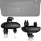 DWFEYOI 2 Clips Soporte de Gancho para Parasol Auto de Repuesto, Parasol Reemplazo Clip,Clip para Visera de Coche Compatible con A1 A3 A4 A5 Q3 Q5 (8E0 857 562) A7 B6 B7 B8 S4 S5（negro）