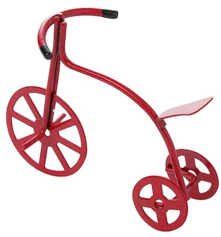 ifundom Mini Trike Modellspielzeug Für Puppenhaus Rotes Dreirad Als Miniaturmöbel-Dekoration Für Kinderzimmer Und Zuhause