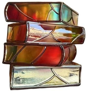 KESOTO Jarrón/Maceta/Jardinera Original con Forma de Libro Tallado en Resina 3D, Ideal para Coleccionistas Y Lectores. Perfecto como Regalo O para Decorar El, 4 Capas