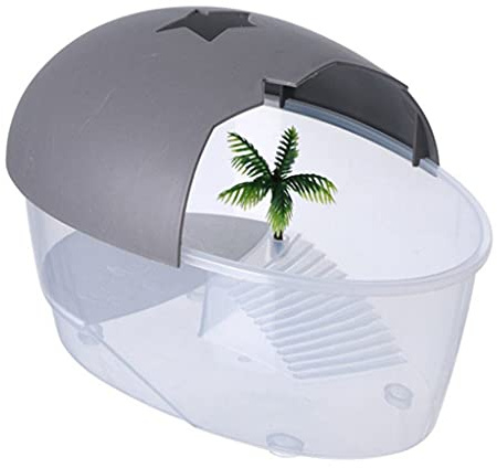 Kleiner Käfig für Schildkröten, mit halbgeschlossenem, abnehmbarem Bezug, Sonneninsel, atmungsaktiv, Reptilienhaus, kleiner Lebensraum