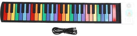 Ejoyous Roll Up Piano, 49 Tasten Tragbare Flexible Faltbare Elektronische Keyboard Klavier mit Kopfhörer Lautsprecher Anschluss, 47 Klangfarben 14 Demo Songs, für Anfänger und Übu