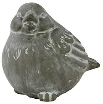 Urban Trends Zement Vogel Figur nach Links gewaschen Beton Finish grau