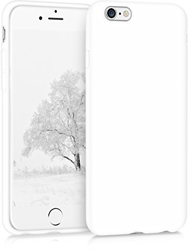 kwmobile Case Compatible with Apple iPhone 6 / 6S Case - Soft Slim Protective TPU Silicone Cover - White Matte