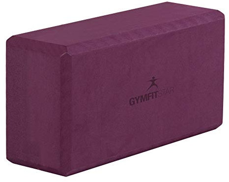 Gymfitstar Yogablock für Yoga, Pilates & Fitness - Basic 22 x 11 x 7.4 cm, Bordeaux