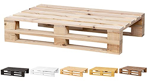 Panca di pallet levigata e piallata – per interni ed esterni poltrona/panchina per patio (80 x 48 cm, finitura grezza).