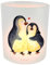 Mr. & Mrs. Panda Deko Windlicht Pinguin umarmen - Geschenk, Windlicht Zur Hochzeit, Jahrestag, Teelichter, Paar, Verlobung, verknallt, Umarmung,