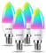 LVWIT E14 Smart Bulb,Alexa Light Bulbs,C37 RGB Smart Candle Bulbs,470Lm,4.9W Replace 40 Watt Screw Smart Bulb Work with Alexa,Echo and Google Assistant,Tuya(Pack of 4)