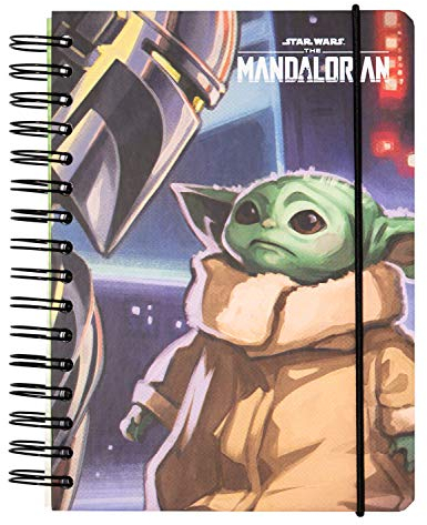 Grupo Erik Bullet Journal Dotted A5 Star Wars Grogu Baby Yoda - Notizbuch A5 Spiralbindung Hardcover Grogu Baby Yoda - Hard Cover Notizblock A5 Ringbuch Notizbuch A5 Dotted Tagebuch mit Ringbindung