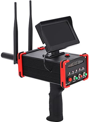 Détecteur de métaux, Kit de détecteur d'or en métal à écran HD avec écouteur, Treasure Finder Metal Scanner Search Range 99 mètres Détection de Profondeur 16M pour Or Argent Cuivre(EU)