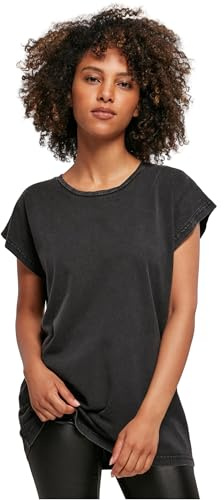 Build Your Brand Damen By053-ladies Acid Washed Extended Shoulder Tee T-Shirt (1er Pack)