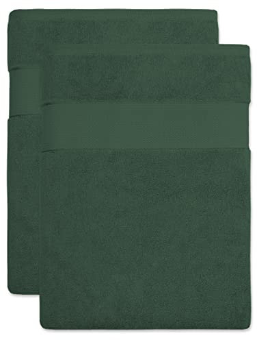 BANANALU Saunatuch XL - XXL 100x180cm Qualität 100% Baumwolle 600g/m2, 2 Stück, Dark Forest 18-5611, 100x180cm, 600g/m2