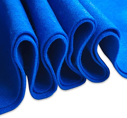 Jtnohx Filz, 1,4 mm dicker Bastelfilz, 90x90cm Filzstoff, Weicher Farbe Filz für Kunst- und Bastelprojekte (Blau)