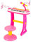 COSTWAY 31-Key Kids Electronic Keyboard with Stool, Microphone, Flashing Lights, Recording & Playback Function, Musical Instrument Toy Piano for Boys Girls (Pink)