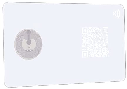 TAPiTAG NFC Tag + QR kontaktlose digitale Visitenkarte Kunststoff (transparent)
