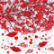 GoldRock Love Herz Konfetti Rot Silber, 1500 Stück Herzkonfetti, Herzen Deko Confetti, Konfetti Hochzeit, Streudeko Geburtstag, Tischdeko Herz für Hochzeit Deko, Jubiläum, Valentinstag Dekoration