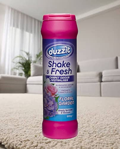 Shake & Fresh Carpet Freshener Powder Floral Garden Scented Rug Mat Odour Neutraliser 500g