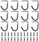 UFURMATE 12 ganci per armadietti, portabicchieri in metallo sotto mensola, appendiabiti per utensili da cucina, bagno, armadio (nero)