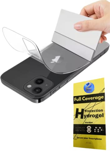 WardSan [ 2 Stück Rückseitenschutzfolien für iPhone 14 Pro Max – 2 x Hydrogel-Displayschutzfolie hinten 3D + Handyhalterung für Selfies | stoßfest | kompatibel mit TPU-Schutzhüllen | weiche TPU-Folie