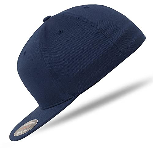 Flexfit Flat Visor Cap 6277FV Navy S/M - im Bundle mit UD Skull Bandana