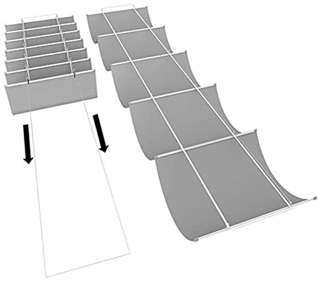 LXHONG Pergola Extérieure Rétractable Et Étanche Toile D'ombrage À 95% De Protection Contre Les Uv, Toile D'ombrage En Forme De U Pour Pergola Cadre Coulissant Sur Câble En Fil Métallique Store À Vagu