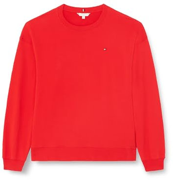 Tommy Hilfiger Sweat Femme Curve sans Capuche, Rouge (Fierce Red), 52