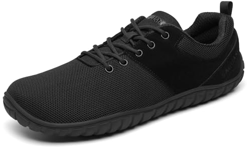 SAGUARO Scarpe Minimaliste Comode Donna - Scarpe Barefoot Ginnastica Traspirante Uomo - Scarpe Trail Running Camminata con Wide Tox Box - Scarpa da Fitnes Leggere con Zero Drop Soles Nero,Gr.38