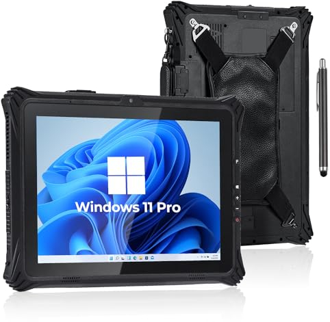 MUNBYN IRT09 12.2 Windows 11 Pro Rugged Tablet, Intel N5105, 16GB+128GB, 4G LTE, Black