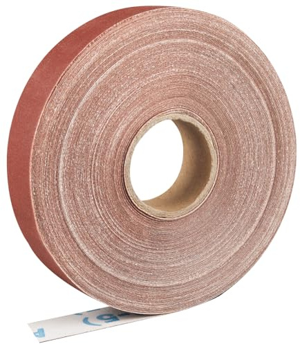 Shineboc-Schleifpapierrolle 2,5 cm x 25m, Aluminiumoxid-Schleifpapier der Körnung 320, geeignet zum Schleifen, Holz, Möbelbearbeitung, Edelstahl und Karosseriebearbeitung