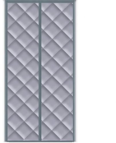JIXAW Tenda magnetica per porte con cuciture resistenti, impermeabile, antivento, dimensioni complete, magnetica, protezione dal calore per finestre, 100 x 240 cm