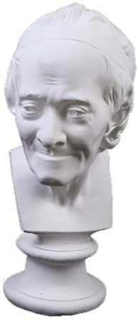 Palmetto Housewares Figur Skulptur von Voltaire Replica, weiße Farbe Voltaire Replik aus Hartplastik Harz, 18cm hoch künstlerische Statue Replik Voltaire
