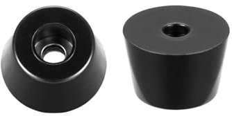 Recogwood 12Pcs Round Rubber Feet, D27mm x 21mm x H18mm Non Slip Furniture Feet Pads Rubber Bumpers Pad Protectors for Cabinet, Desk Tables, Couches, Chair