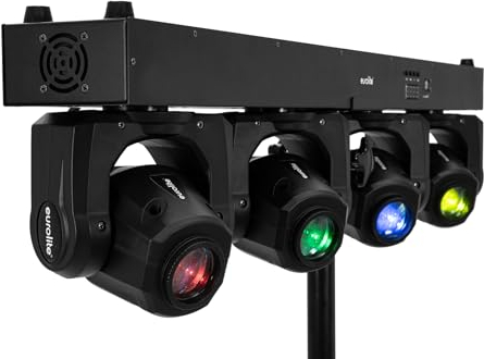 EUROLITE LED TMH Bar S120 Moving-Head Spots | LED-Lichtanlage mit 4 individuell steuerbaren 30-W-Moving-Heads, Gobo- und Farbrad
